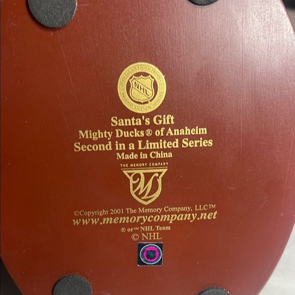 Mighty Ducks of Anaheim Limited Edition Santa and Child Holiday Decor - Picture 3 of 11